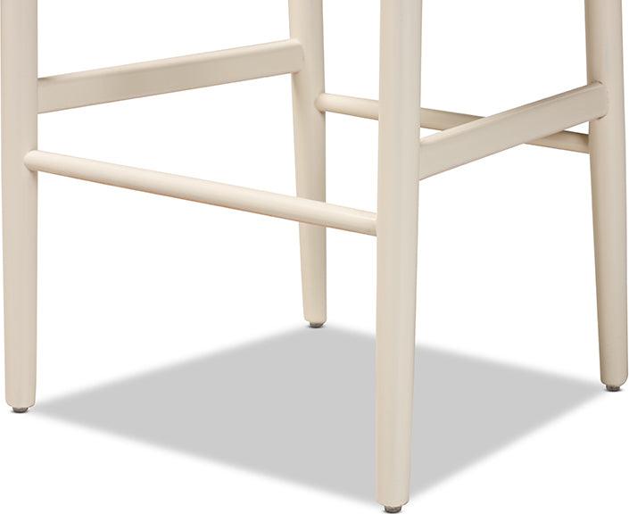 Wholesale Interiors Barstools - Paxton White Finished Wood 2-Piece Bar Stool Set