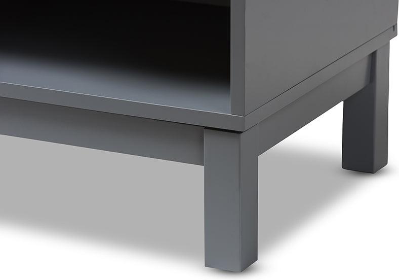 Wholesale Interiors Nightstands & Side Tables - Deirdre Nightstand Gray