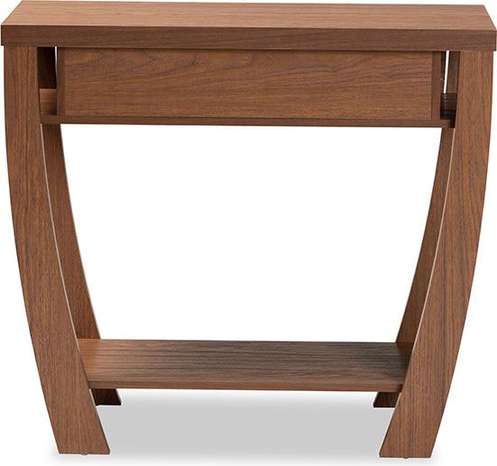 Wholesale Interiors Consoles - Capote Modern and Contemporary Walnut Brown Finished Wood 2-Drawer Console Table