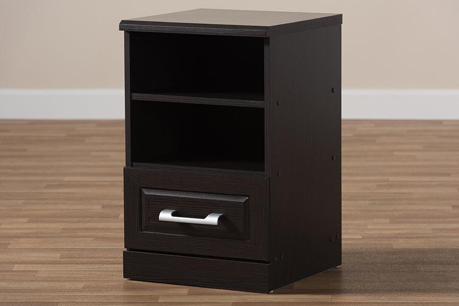 Wholesale Interiors Nightstands & Side Tables - Odelia Nightstand Wenge Dark Brown