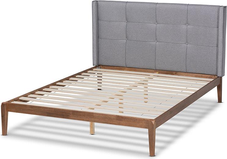 Wholesale Interiors Beds - Edmond King Bed Gray & Ash walnut