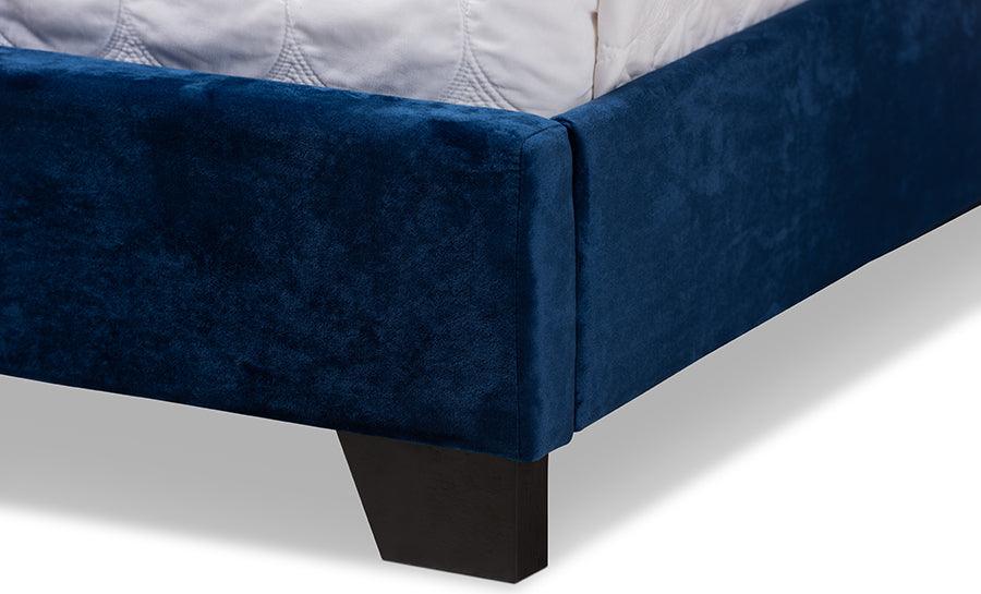 Wholesale Interiors Beds - Candace King Bed Navy Blue