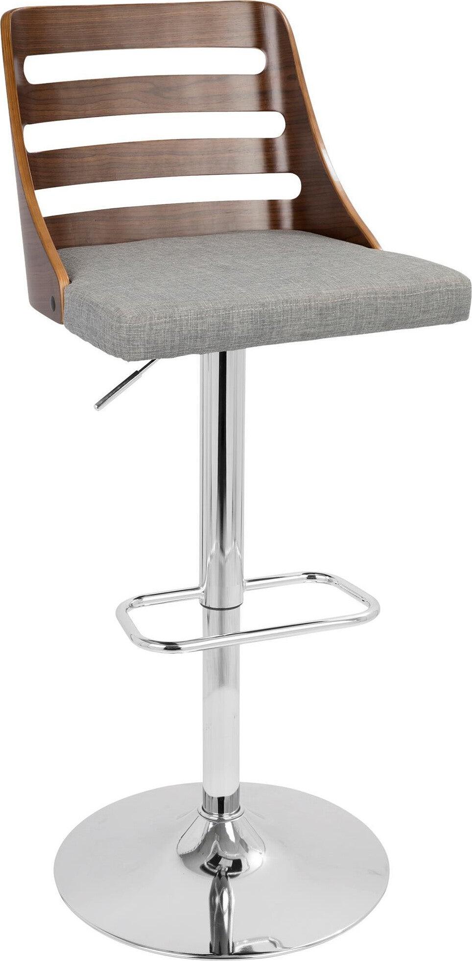 Lumisource Barstools - Trevi Barstool Walnut & Gray (Set of 2)