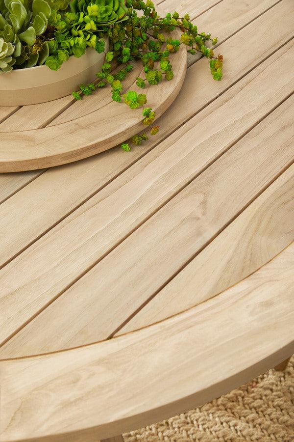 Essentials For Living Outdoor Dining Tables - Boca Outdoor Lazy Susan Gray Teak