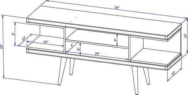 Manhattan Comfort TV & Media Units - Utopia 53.14 TV Stand in Maple Cream