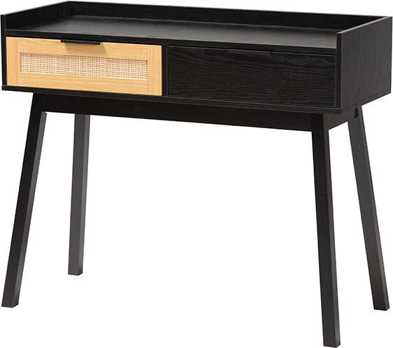 Wholesale Interiors Consoles - Kalani Two-Tone Espresso Brown and Natural Brown Finished Wood 2-Drawer Console Table