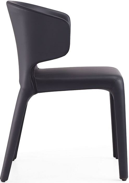Manhattan Comfort Dining Chairs - Conrad Black Faux Leather Dining Chair (Set of 2)