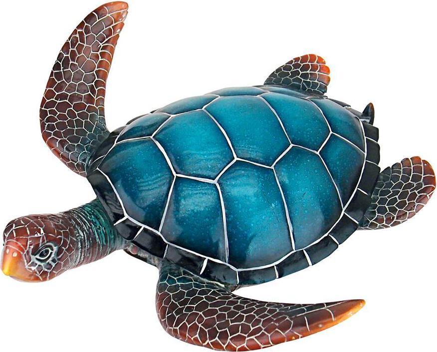 Design Toscano Garden Lovers Gifts - Medium Blue Sea Turtle Statue