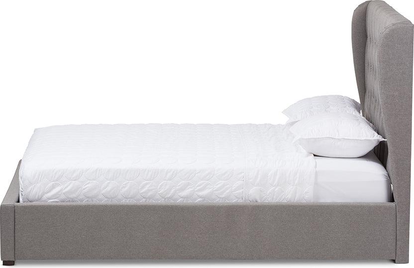 Wholesale Interiors Beds - Penelope Queen Bed Light Gray