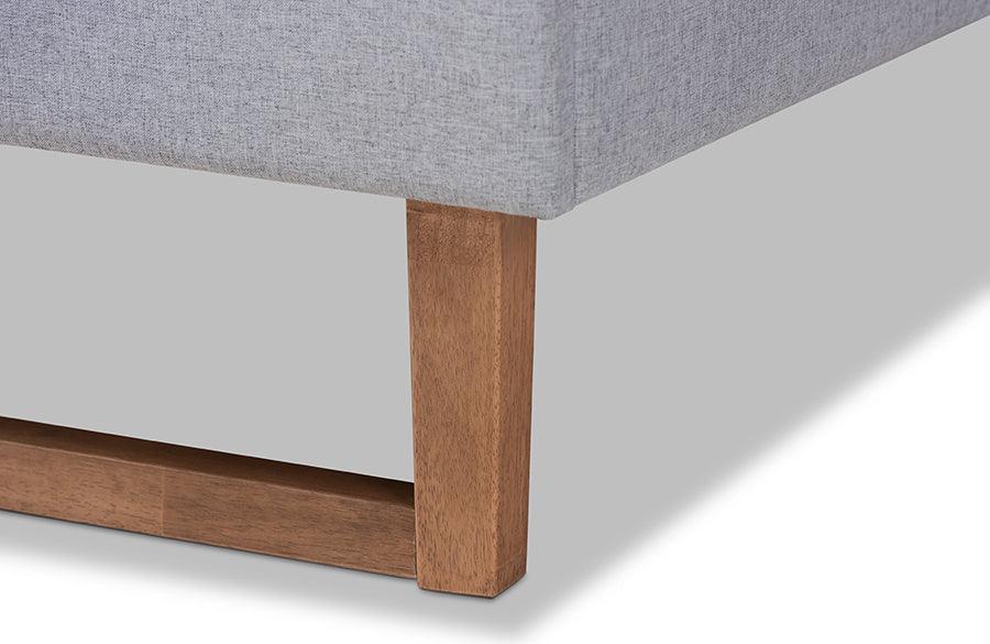 Wholesale Interiors Beds - Eloise Queen Bed Light Gray & Ash Walnut