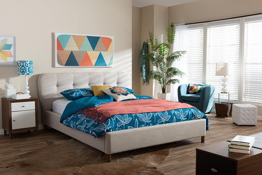 Wholesale Interiors Beds - Germaine Queen Bed Beige