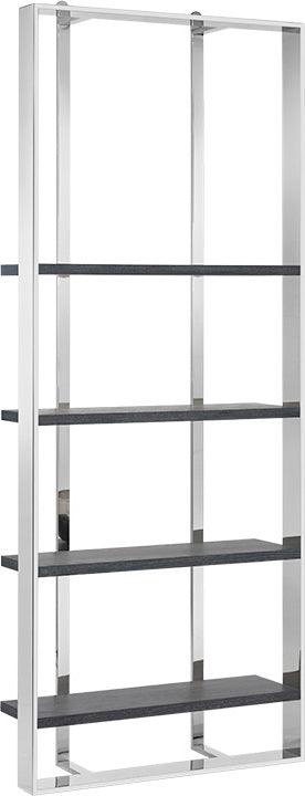 SUNPAN Shelves - Dalton Bookcase - Stainless Steel - Grey