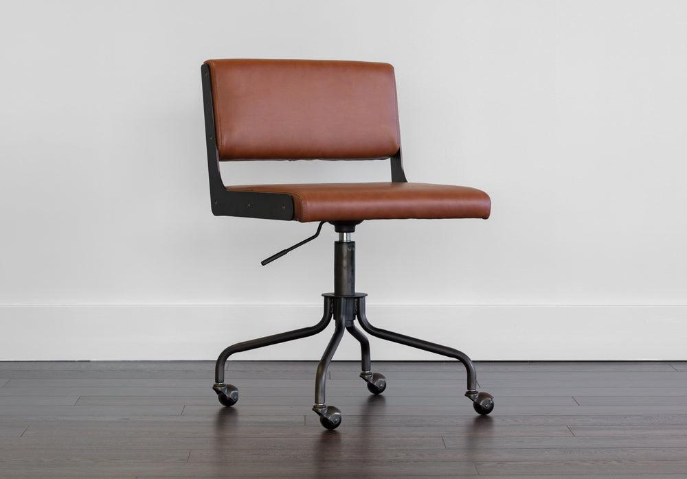 SUNPAN Task Chairs - Davis Office Chair Dark Bronze Rust Tan