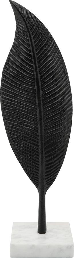 Sagebrook Home Decorative Objects - Metal 19" Leaf Table Deco Black