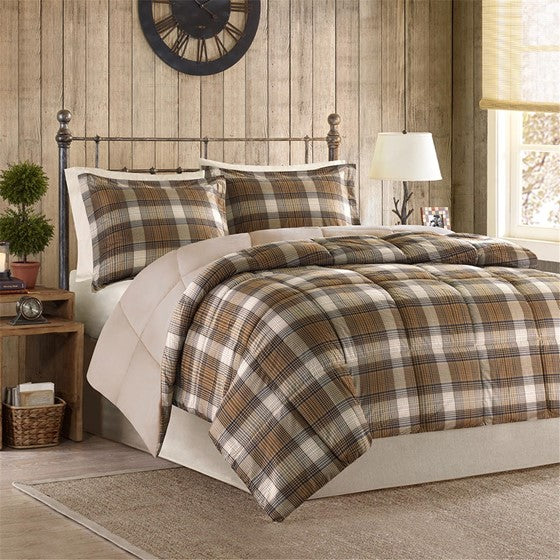 Olliix.com Comforters & Blankets - Classic Quilting Soft and Cozy Microfiber Solid Reverse Down Alternative Comforter Set Multi Twin