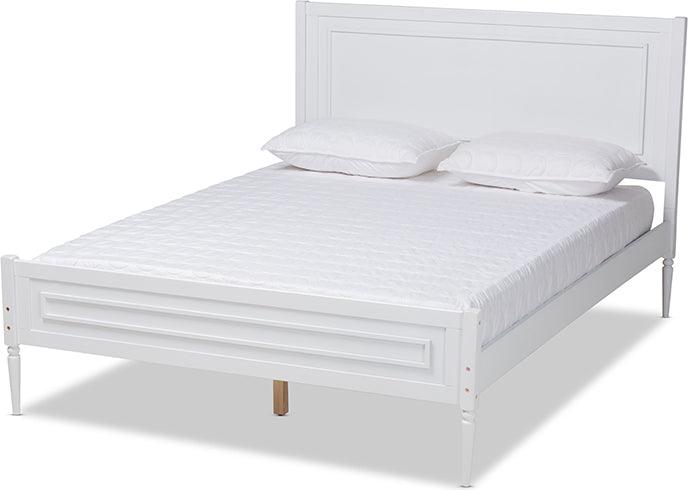 Wholesale Interiors Beds - Daniella Modern and Contemporary White Finished Wood Full Size Platform Bed