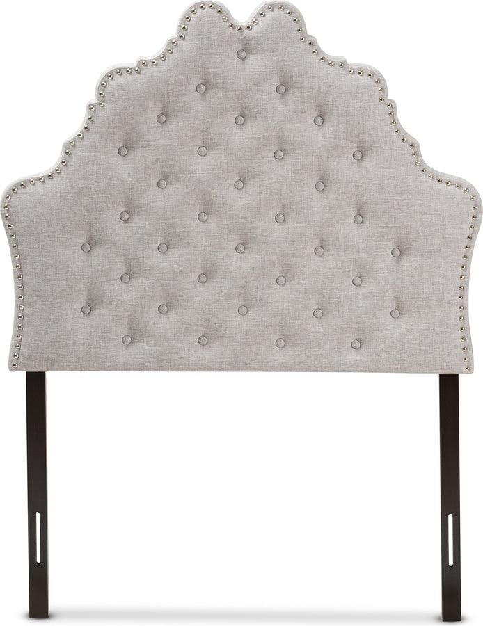 Wholesale Interiors Headboards - Hilda Modern and Contemporary Greyish Beige Fabric Twin Size Headboard