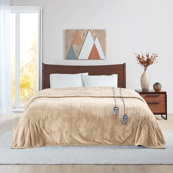 Olliix.com Heated Blankets - Blanket Tan Queen