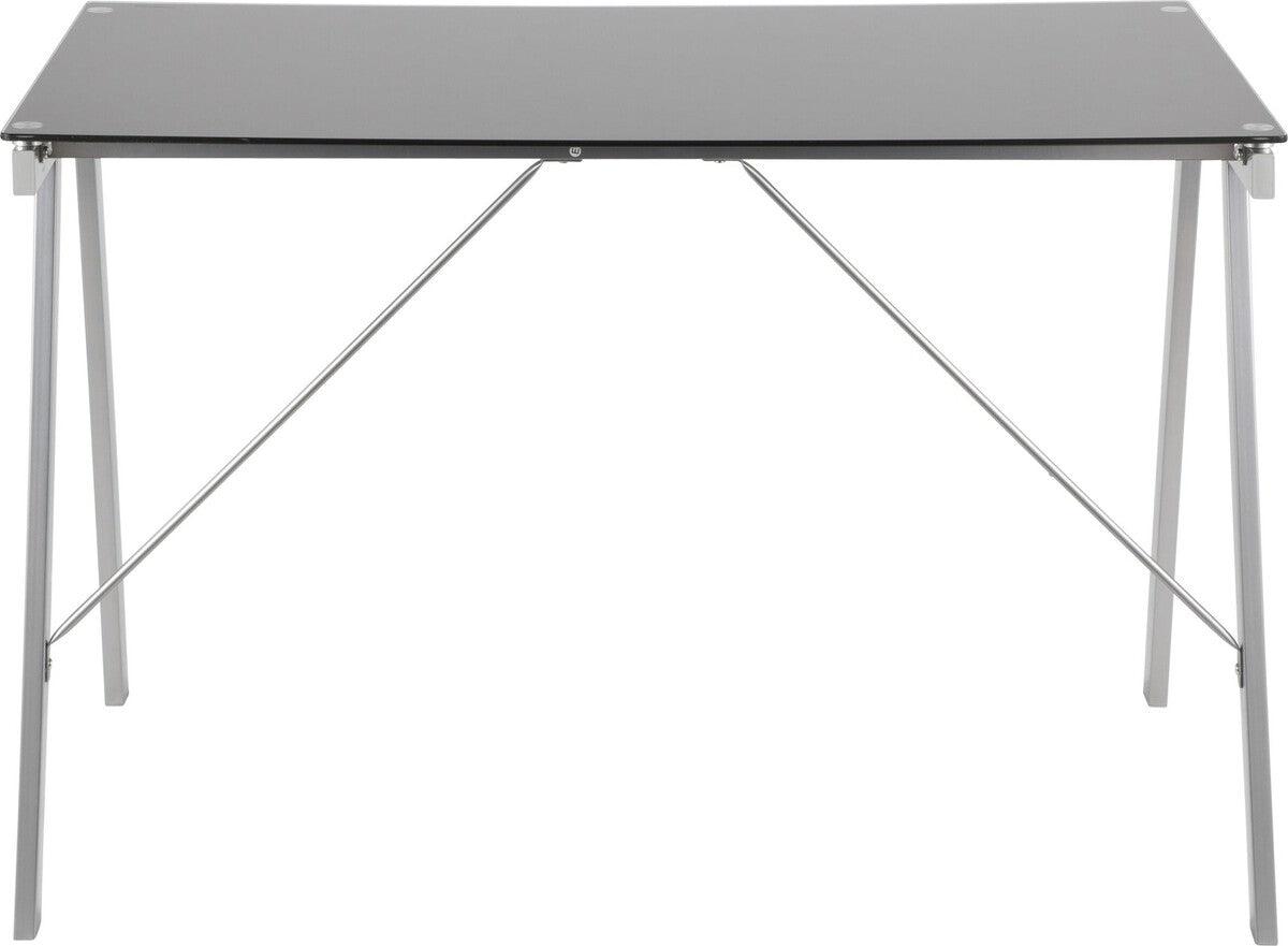 Lumisource Desks - Exponent Contemporary Desk in Black and Silver