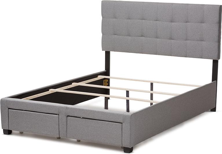 Wholesale Interiors Beds - Tibault Queen Storage Bed Gray