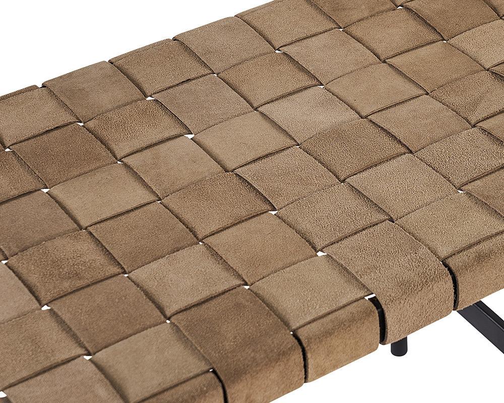 SUNPAN Benches - Omari Bench - Black - Light Tan Leather
