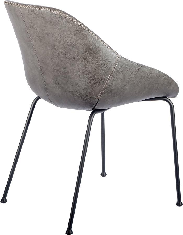 Euro Style Dining Chairs - Corinna Side Chair in Dark Gray - Set of 2