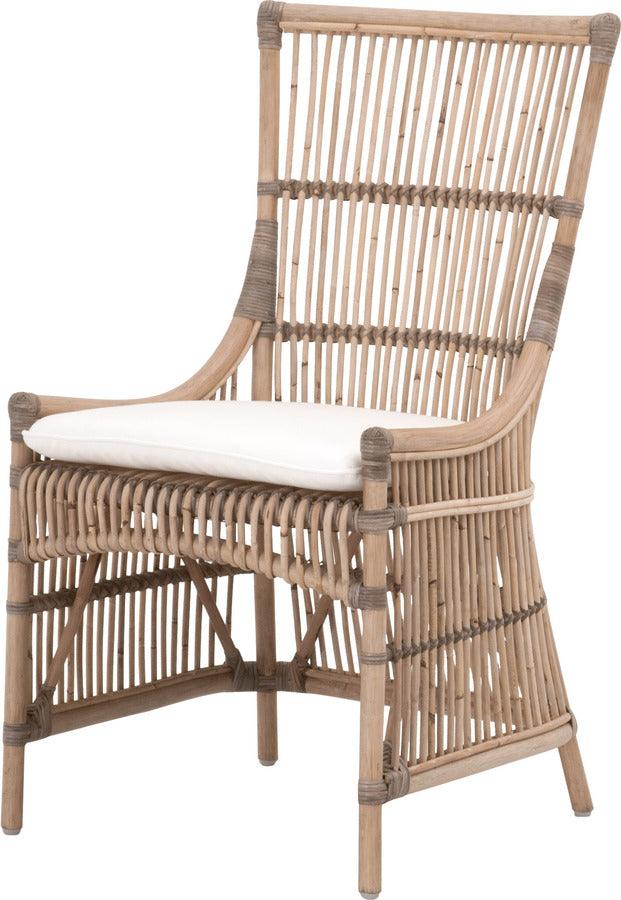 Essentials For Living Dining Chairs - Spindle Dining Chair Matte Gray Rattan & Matte Gray Binding