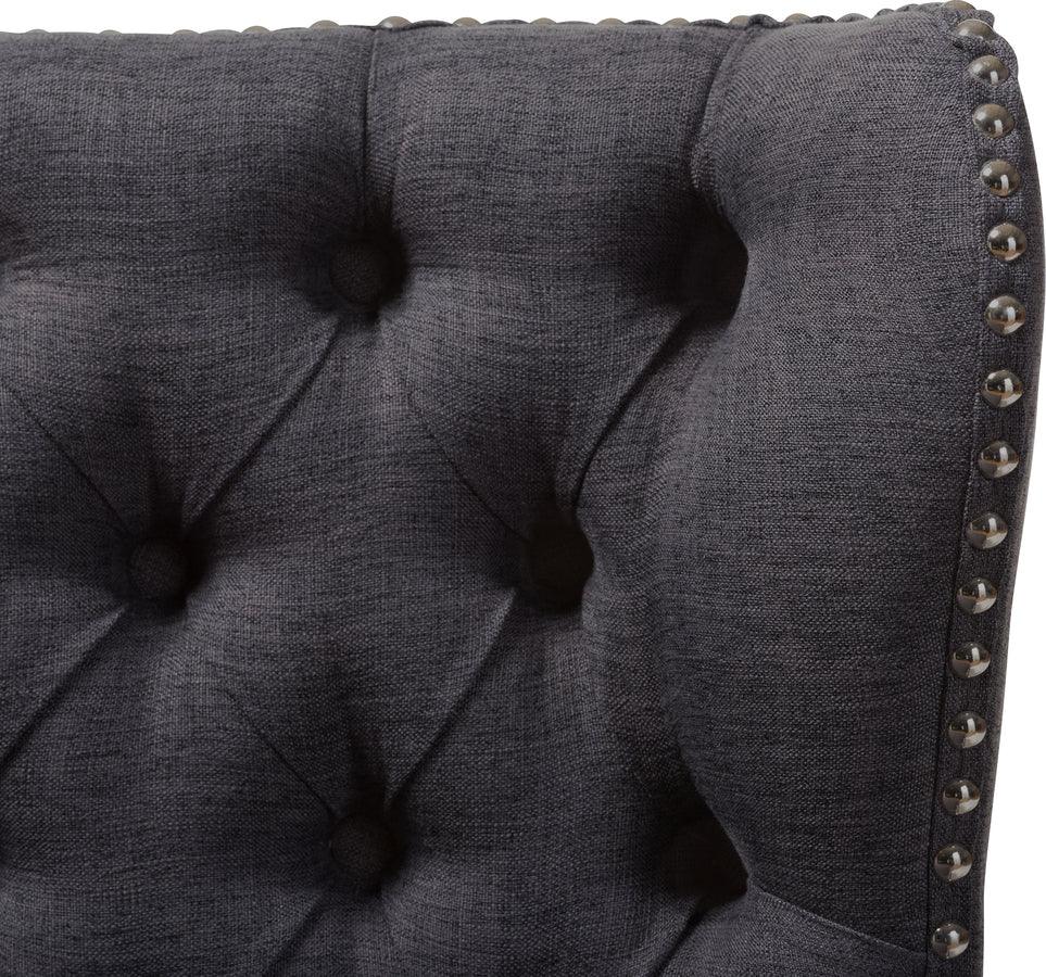 Wholesale Interiors Loveseats - Scarlett Brown Wood & Dark Grey 2-Seater Loveseat Settee