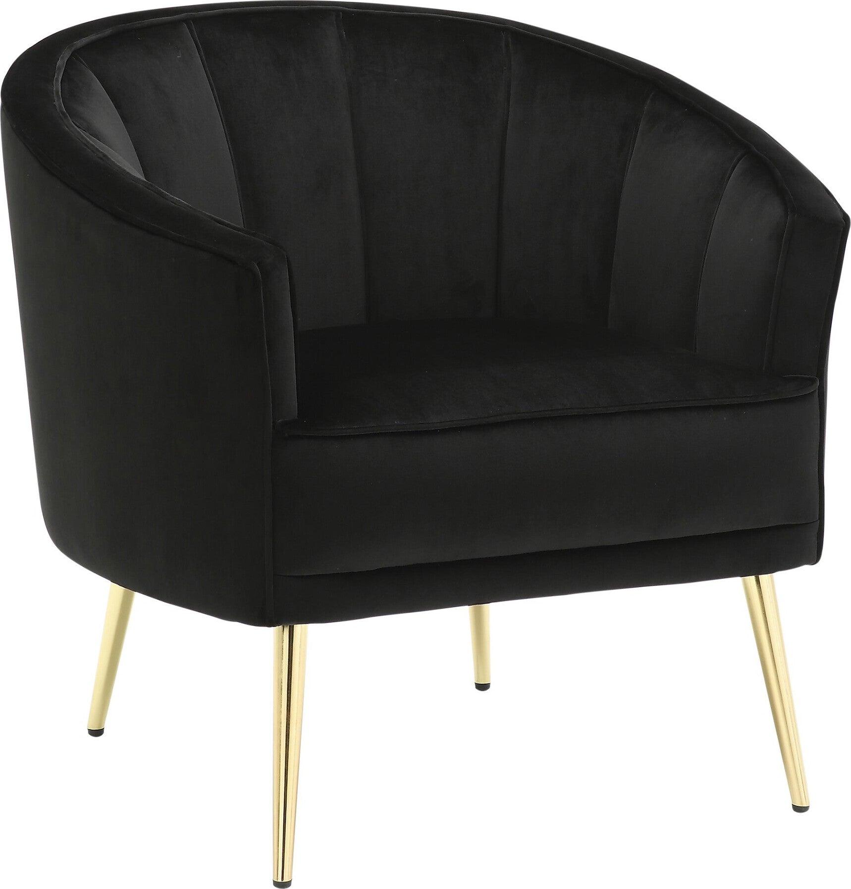 Lumisource Accent Chairs - Tania Accent Chair Gold & Black
