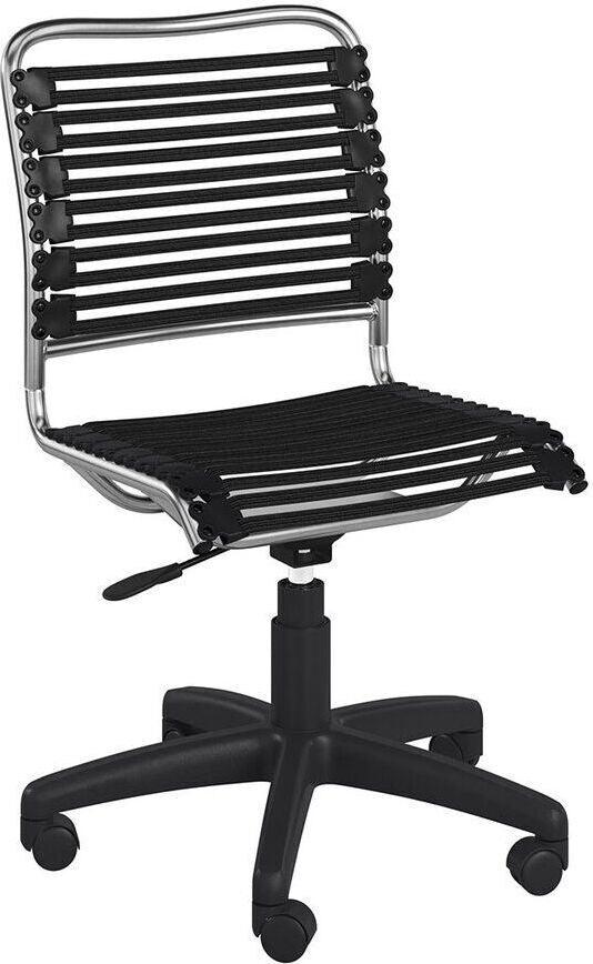 Euro Style Task Chairs - Allison Bungie Flat Low Back Office Chair Black