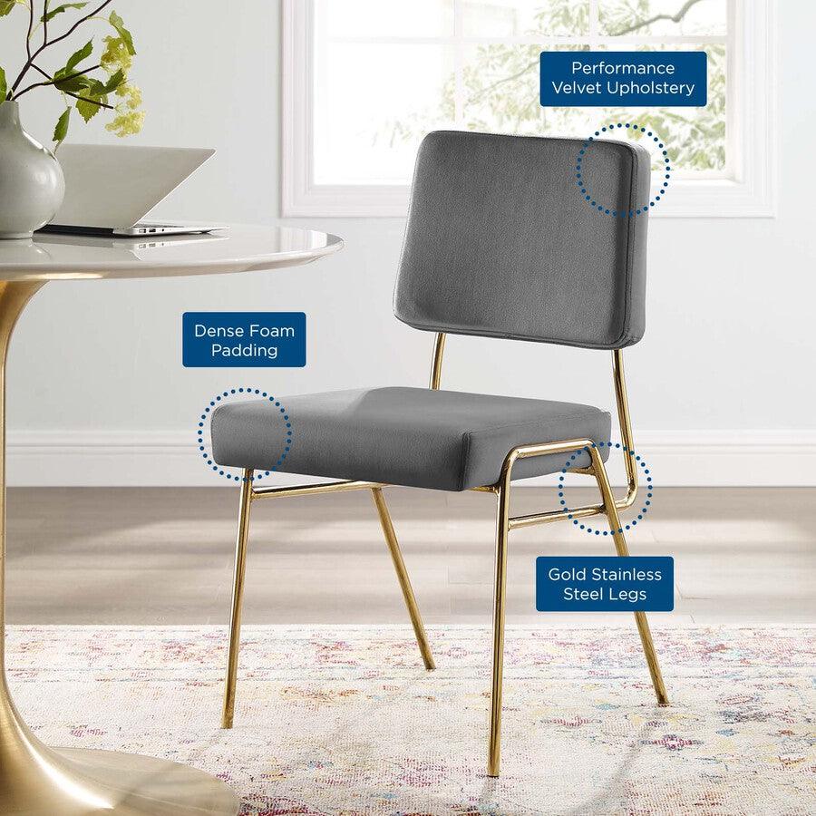 Modway Dining Chairs - Craft Performance Dining Side Chair Gold & Gray