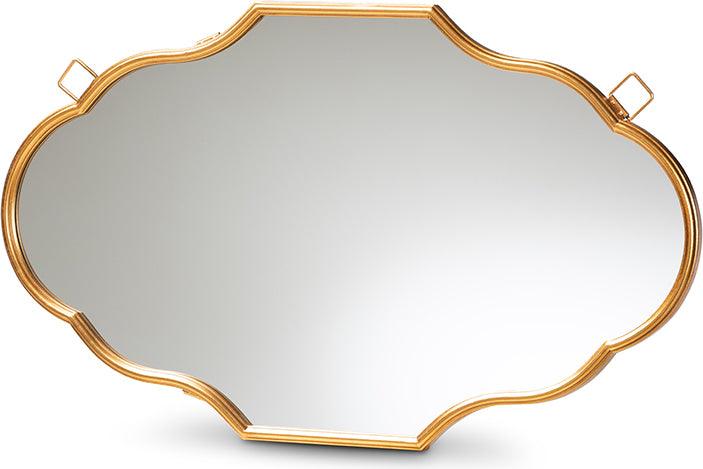 Wholesale Interiors Mirrors - Dennis Vintage Antique Gold Finished Accent Wall Mirror