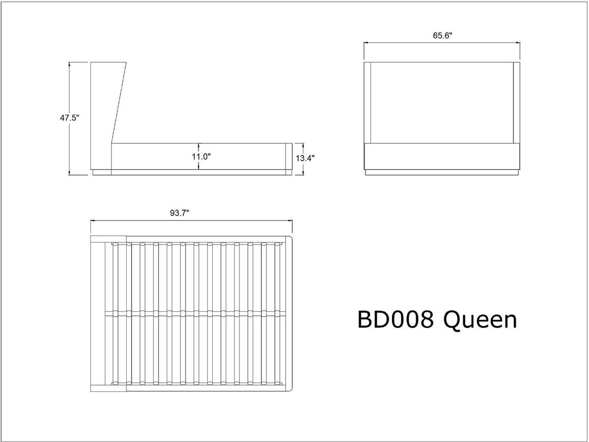 Manhattan Comfort Beds - Lenyx Saddle Queen Bed