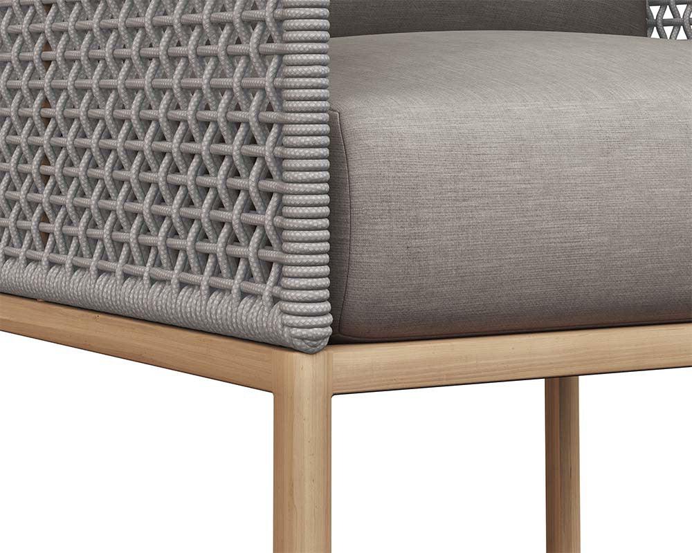 SUNPAN Outdoor Dining Chairs - Crete Dining Armchair Natural Pallazo Taupe