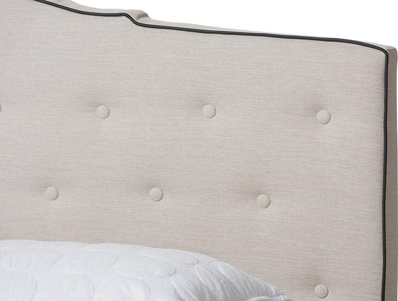 Wholesale Interiors Beds - Vivienne King Bed Light Beige