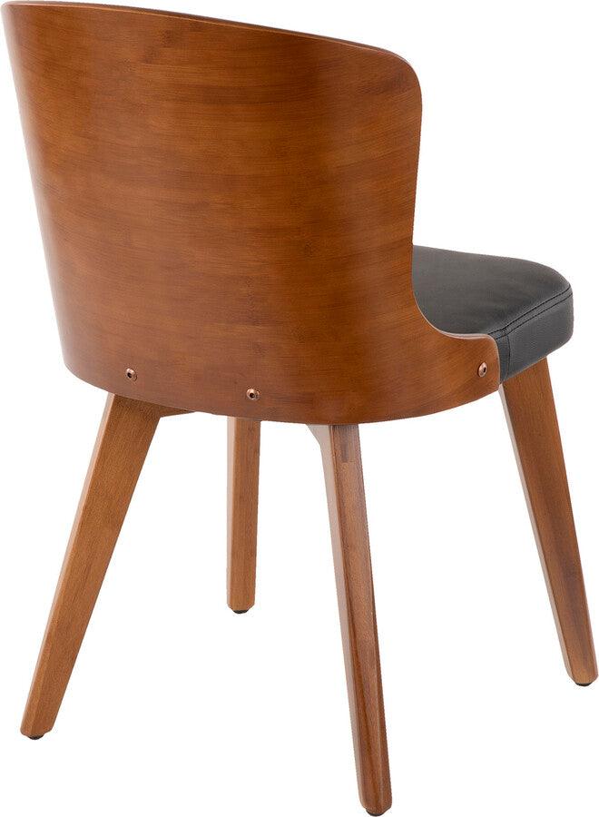 Lumisource Dining Chairs - Bocello Chair 31" Walnut Bamboo & Black PU