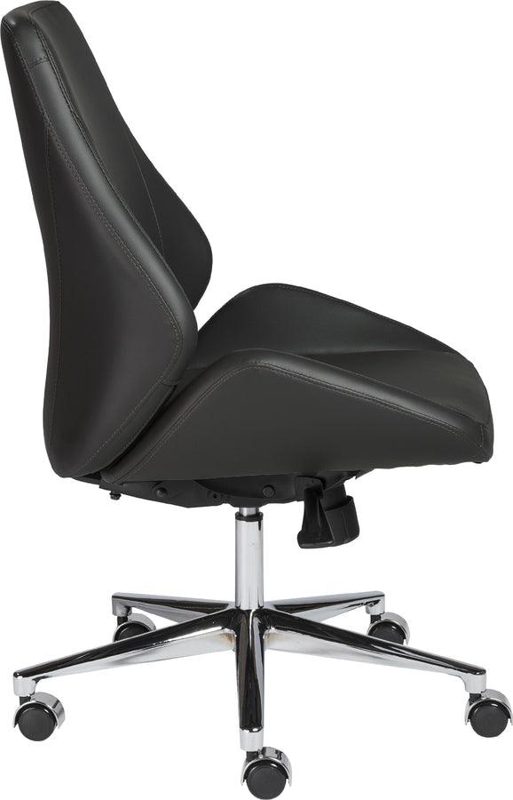 Euro Style Task Chairs - Bergen Low Back Office Chair w/o Armrests Black