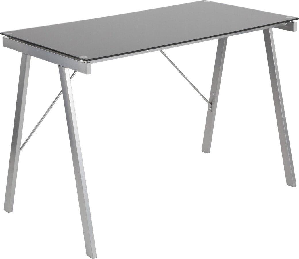 Lumisource Desks - Exponent Contemporary Desk in Black and Silver