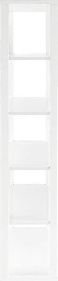 Euro Style Bookcases & Display Units - Tresero 40-Inch Shelving Unit in High Gloss White