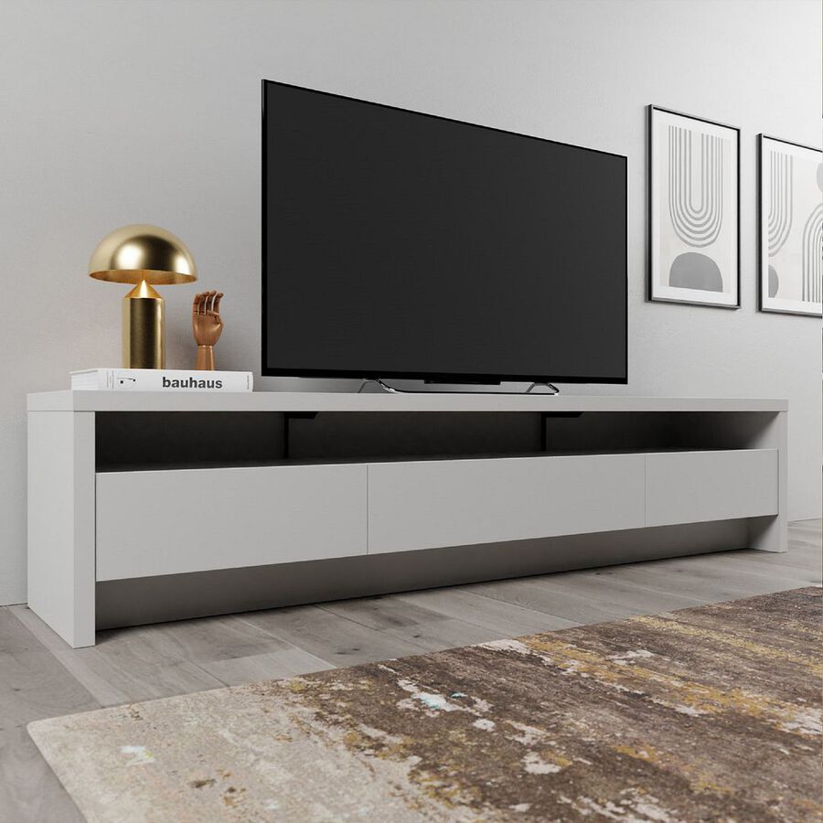 Manhattan Comfort TV & Media Units - Sylvan 85.43 TV Stand in White Matte