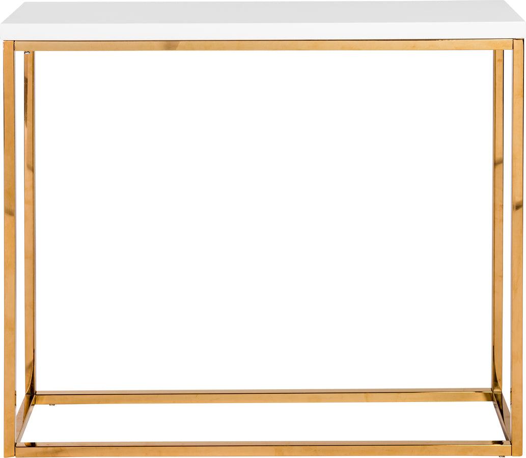 Euro Style Consoles - Teresa Console Table White & Gold