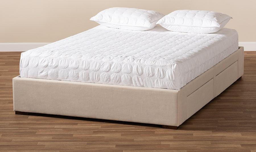 Wholesale Interiors Beds - Leni King Storage Bed Beige