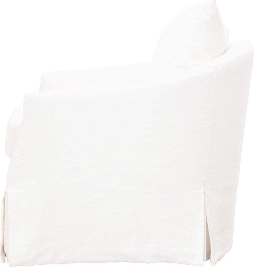 Essentials For Living Accent Chairs - Faye Slipcover Swivel Club Chair Cream Crepe