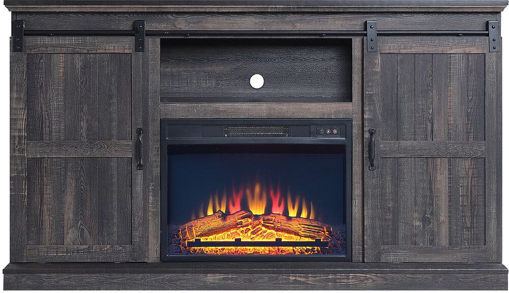 Manhattan Comfort Fireplaces - Myrtle Fireplace in Heavy Brown