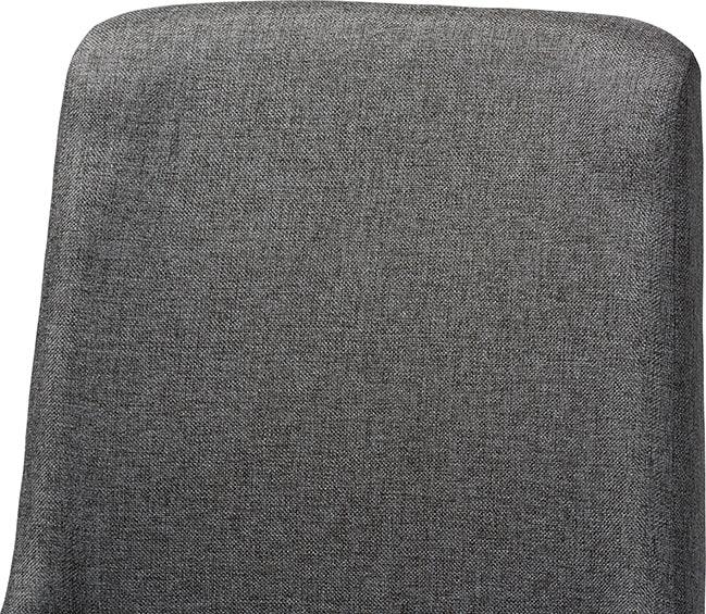 Wholesale Interiors Dining Chairs - Pernille Grey Fabric Upholstered Walnut Finished 4-Piece Wood Dining Chair Set Set