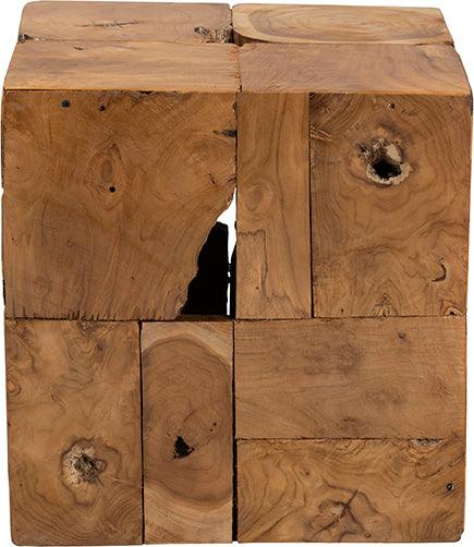 Wholesale Interiors Side & End Tables - Eldora Rustic Transitional Natural Brown Teak Root End Table