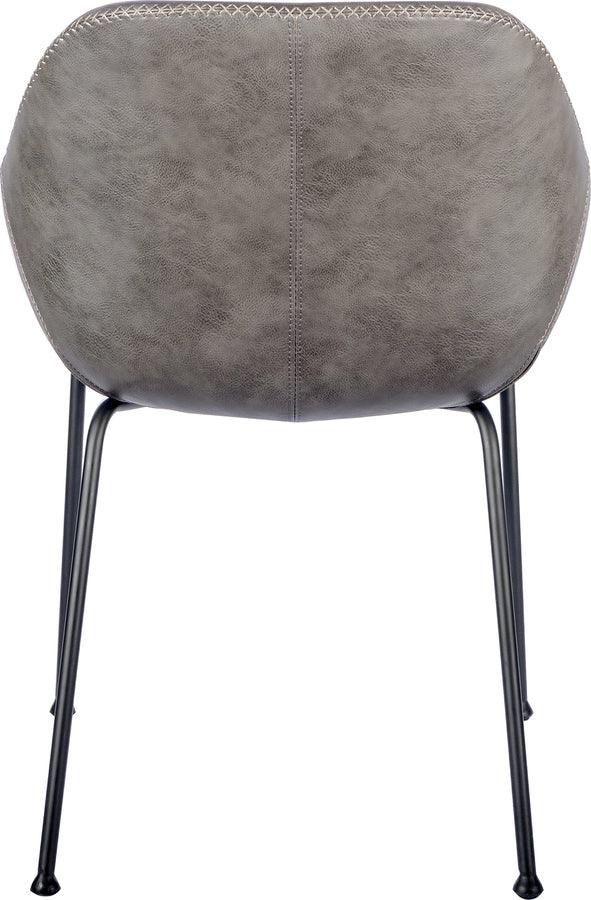 Euro Style Dining Chairs - Corinna Side Chair in Dark Gray - Set of 2