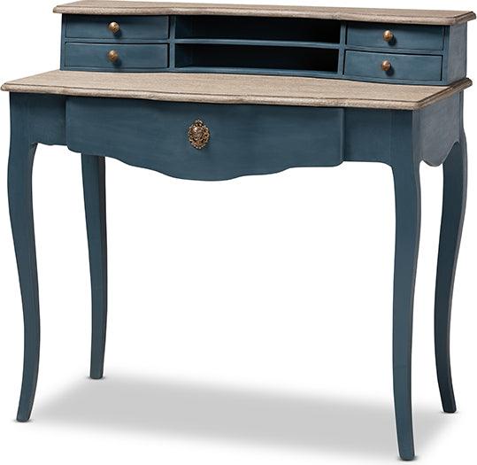 Wholesale Interiors Desks - Celestine French Provincial Blue Spruce Finished Wood Accent Writing Desk