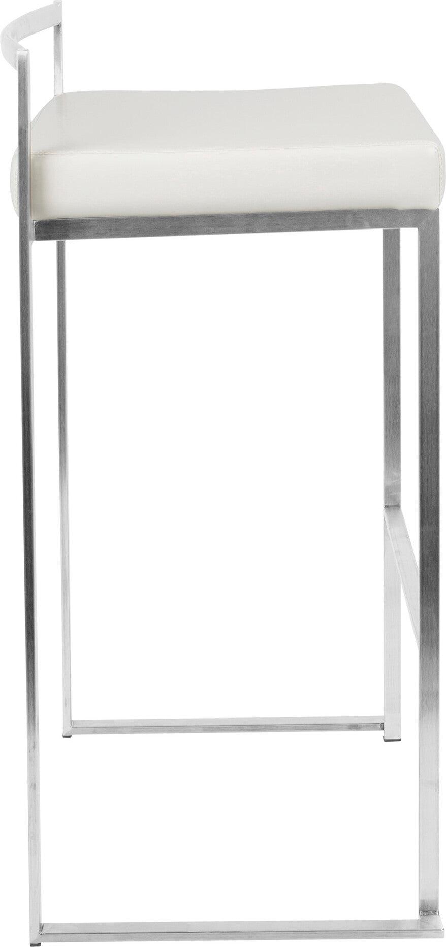 Lumisource Barstools - Fuji Stacker Barstool White (Set of 2)