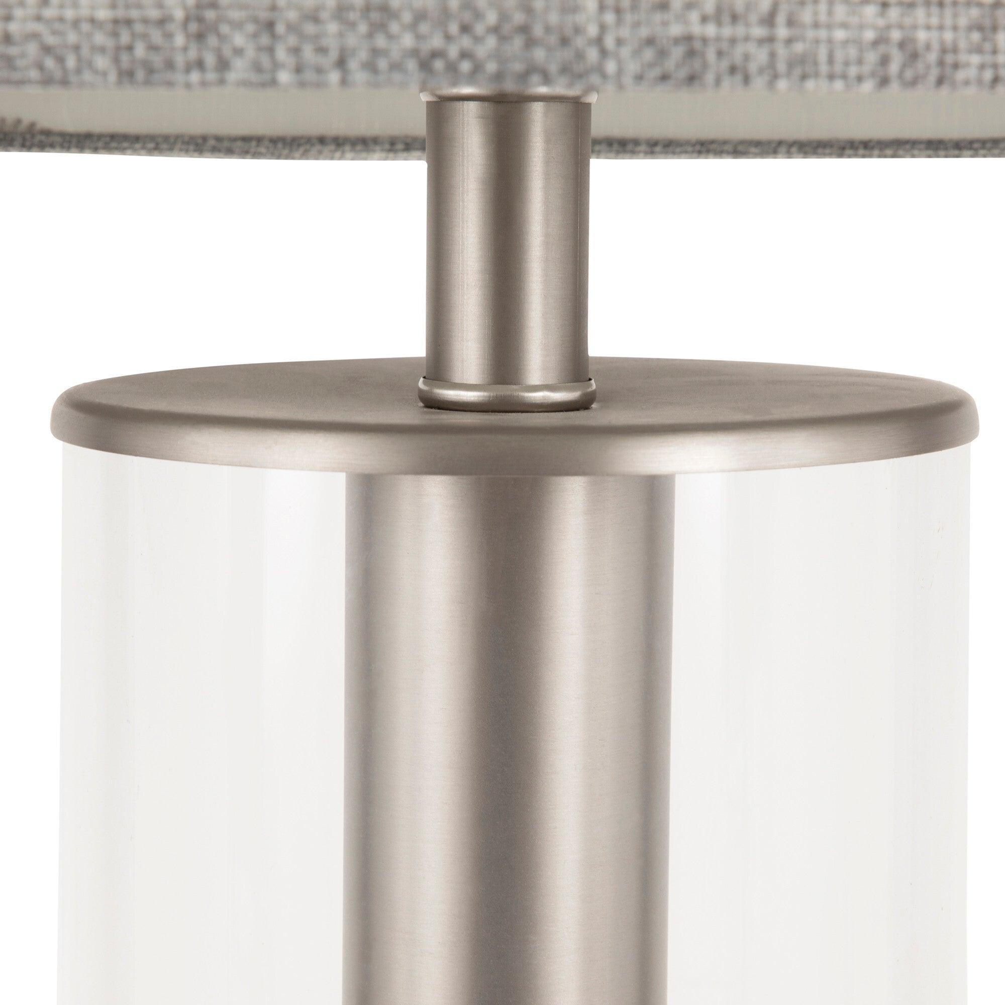Lumisource Table Lamps - Glacier Table Lamp Brushed Nickel & Gray